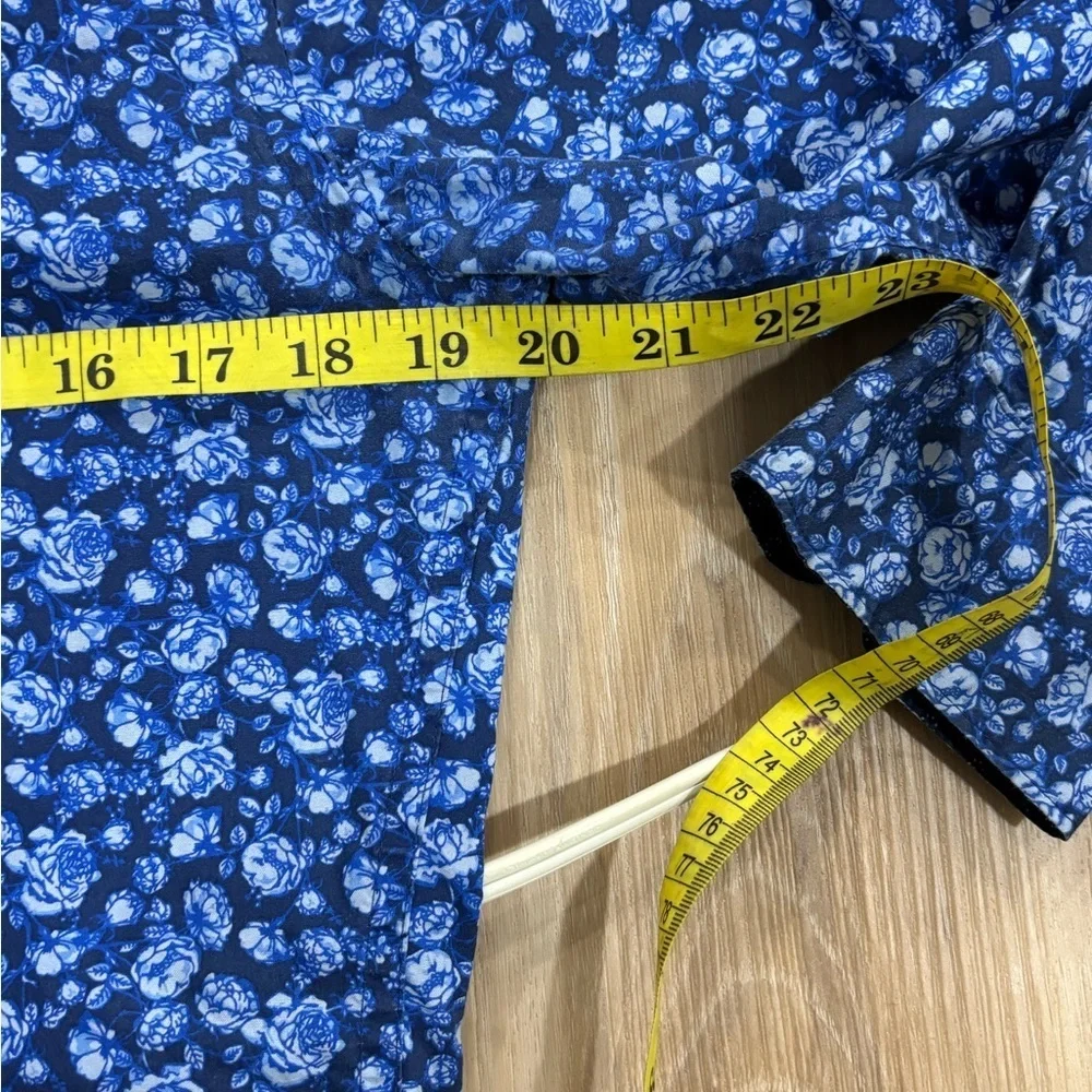 Men's Blue Floral Shirt -Sz S